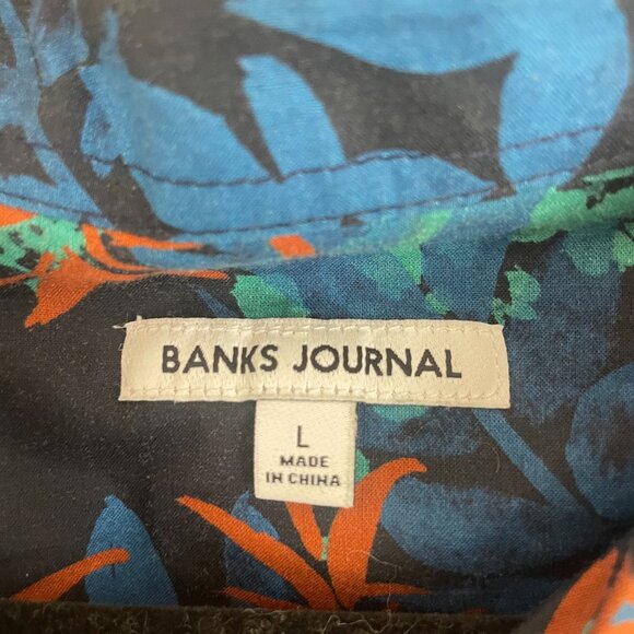 Banks Journal Men’s Floral Button-Up Shirt – Size Large - Picture 3 of 3
